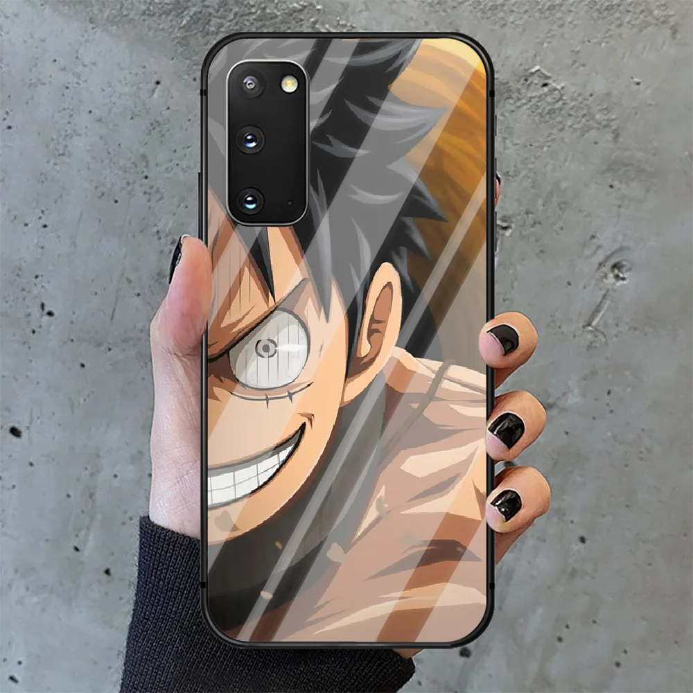 

One Piece Luffy Ace Phone Tempered Glass Case Cover for Samsung Galaxy A M 12 20 21 30 31 40 50 51 52 70 71 72 E S Cover