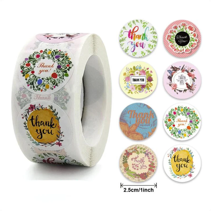 

Flower Balloon Dress Up Adhesive Labels Thank You Stickers Seal Paper Scrapbook Stationery Supply for Kids 100PCS