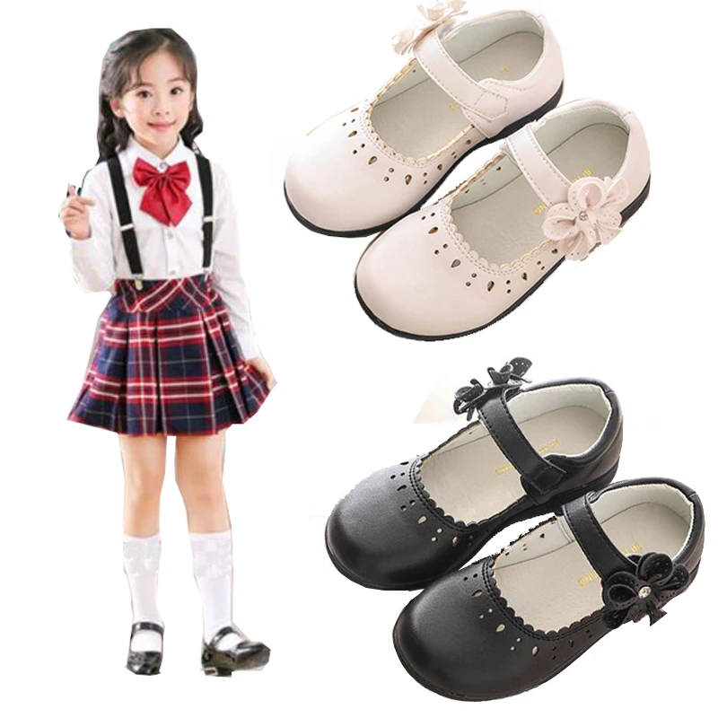 

Для девочек-подростков платье принцессы кожаные туфли для девочек, для детей, школьников, черный, белый цвет производительность вечерние и ...