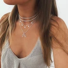 Модное ювелирное изделие колье в виде пентаграммы ожерелье с кисточками в форме полумесяца ожерелье, подвеска в готическом стиле ожерелье для женщин заявление ожерелье оптовая торговля