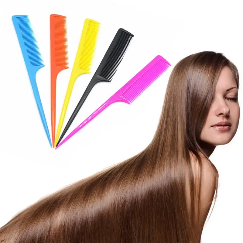 

2021 Hot Selling Multicolor Plastic Brush Thin Tip Tail Comb Makeup Tool Cosmetic Beauty Color Random Portable Brush