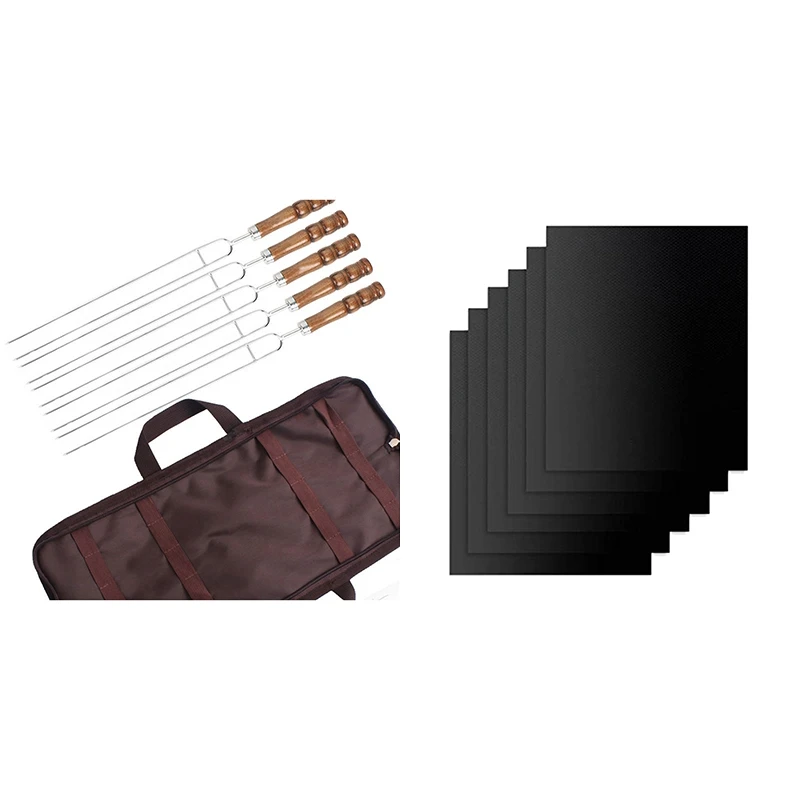 5x барбекю гриль из нержавеющей стали на гриле деревянная ручка u запеченная