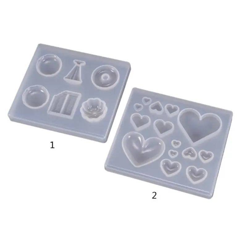 

Jewelry DIY Crystal Epoxy Mold Heart Candy Heart-shaped Patch Gemstone Mould