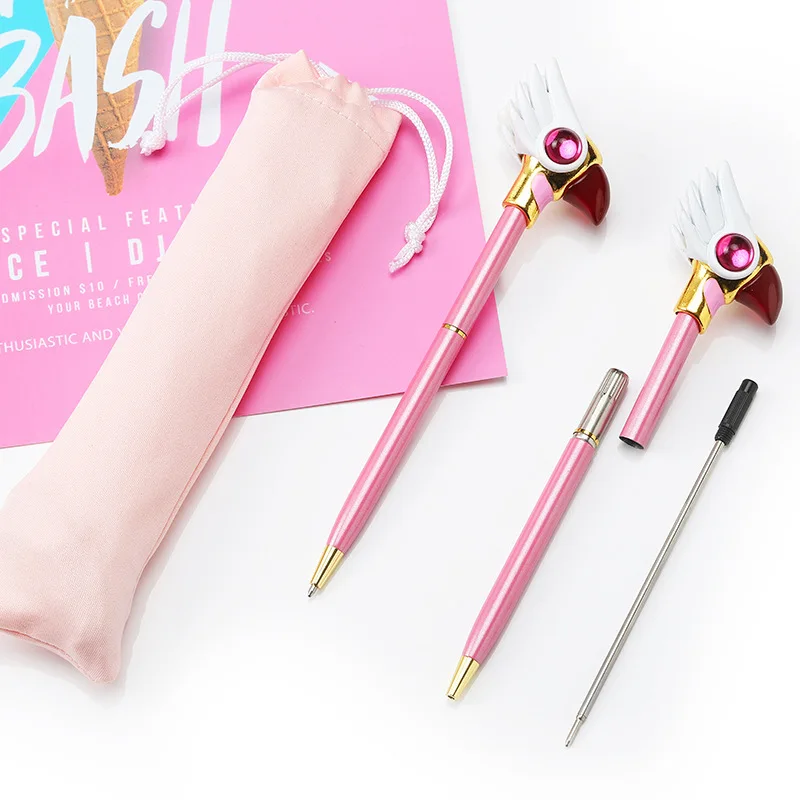 Гелевая ручка с рисунком из аниме карты 0 5 мм металлическая волшебная шариковая