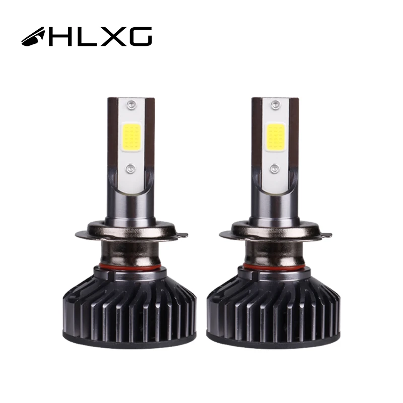 2 пары HLXG холодный белый H4 H7 H11 Светодиодный Lamps12V 10000LM Высокая мощность 50 Вт 9005 HB3 9006