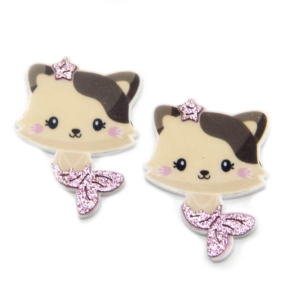 Аксессуары Давида 5 шт./лот блестящая кошка птица девушка плоская спина для волос