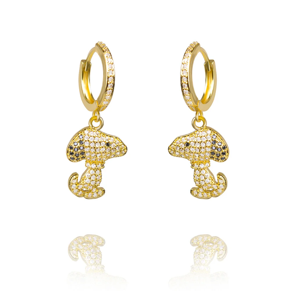 Женские серьги с радужным цирконием висячие кубическим кристаллом бабочкой и