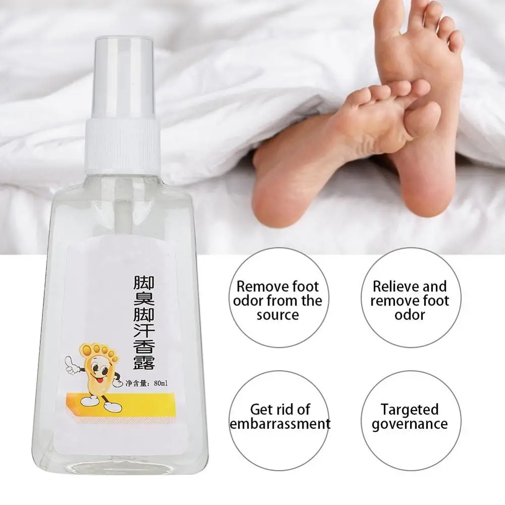 80 мл дезодорант для ног спрей против запаха Антибактериальный жидкий ухода за