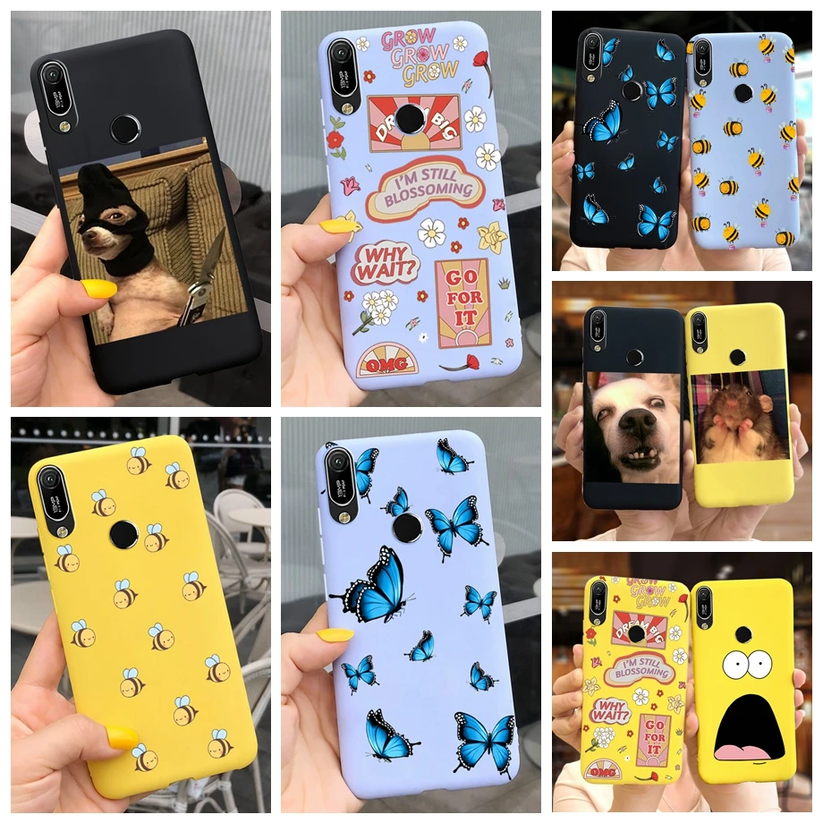 Ударопрочный силиконовый чехол для Huawei Y6 Prime 2019 2018 дюйма 6 09 Бабочка Смешные