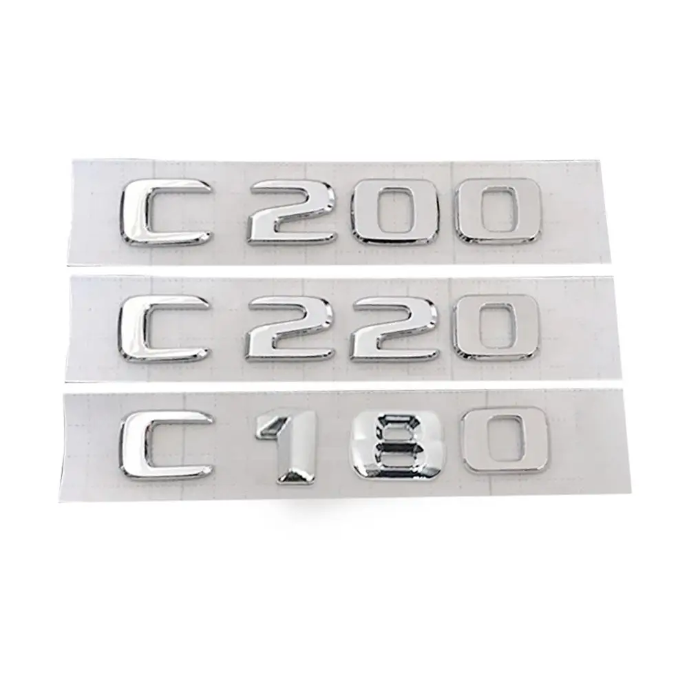 Для Mercedes C Class C180 C200 C220 3D Эмблема багажника хромированные буквы для модели