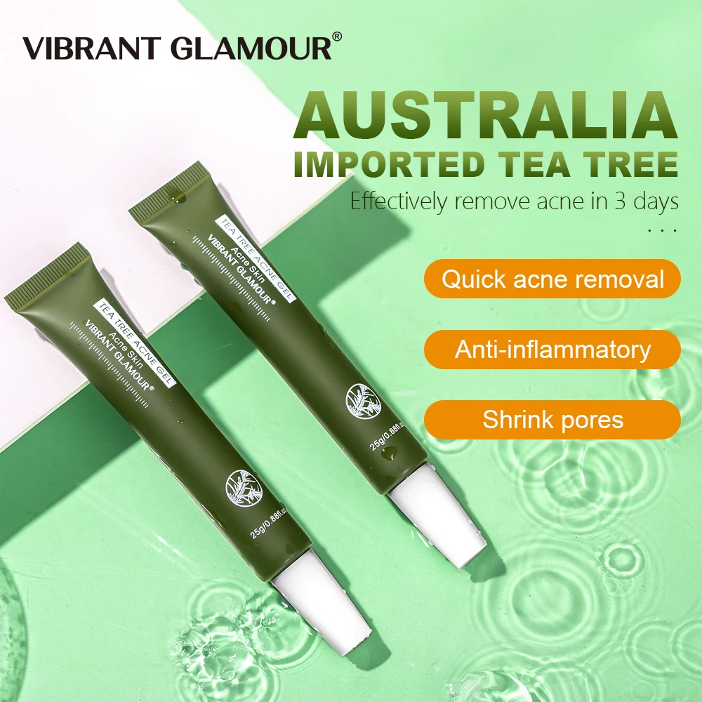 

VIBRANT GLAMOUR Tea Tree Acne Gel Moisturizing Remove Acne Shrink Pores Anti-inilammatory Anti-wrinkle Anti-aging Skin Care 25g