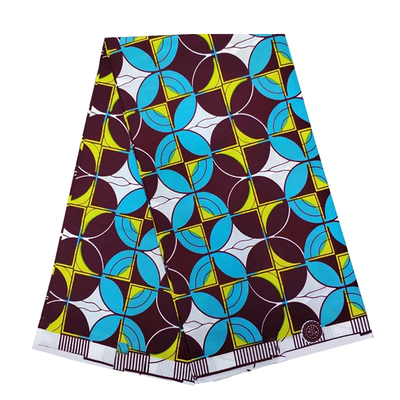 

Real Soft Breathable African Wax Dye Prints For Fabric 100%High Quality Ankara Fabrics Print Sewing Material 6 Yards R-V4-62