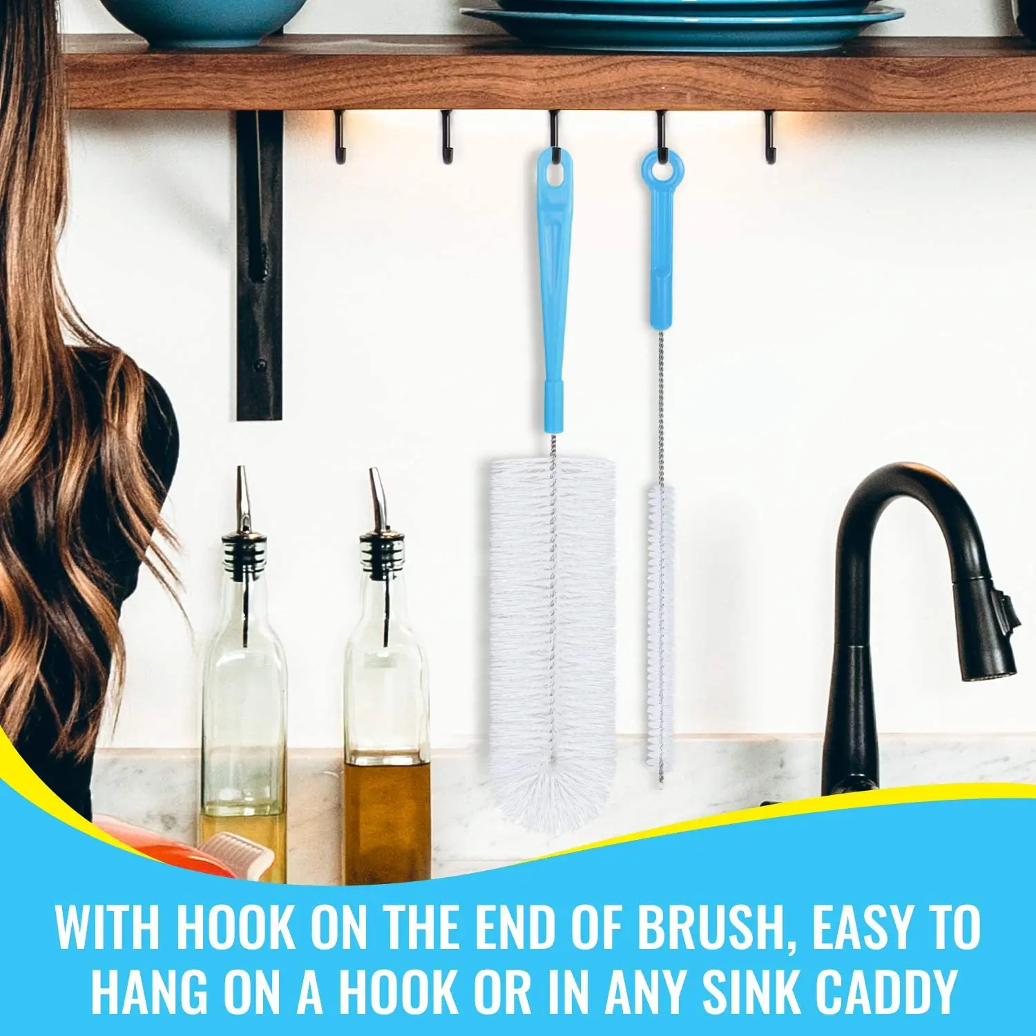 Набор Щеток Для Чистки бутылок для мытья с узким горлышком бутылкой пива плоской