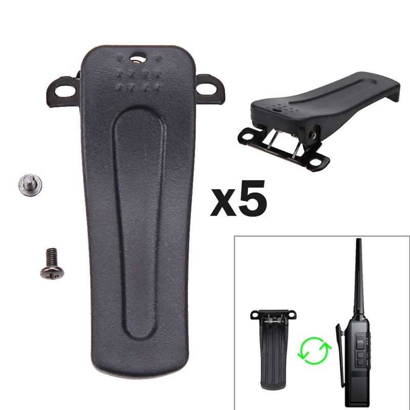 5PCS Belt Clip for H777 Hot Model Baofeng Radio BF-666S BF-777S BF-888S 666S 777S 888S Walkie Talkie Accessories clamps Black | Мобильные