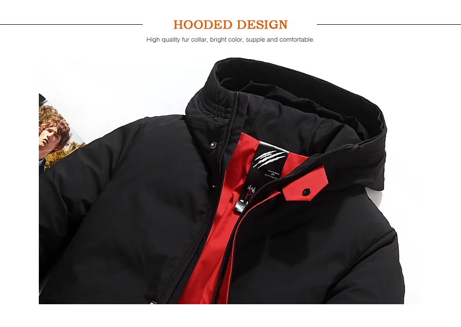 Down jacket men Winter New Down Jacket Fashion Casual Hooded Thick Warm White Duck Down Long Jacket male Large Size 6xl