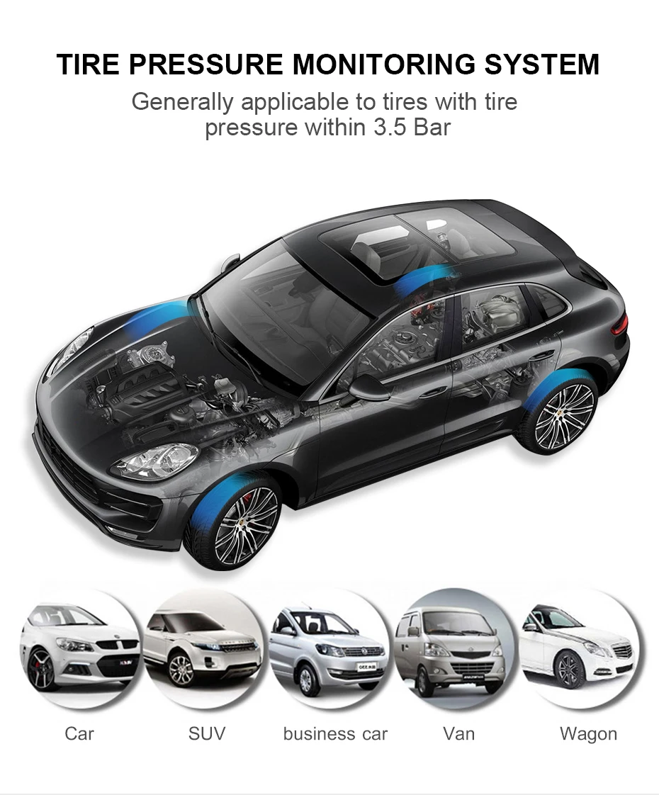 Isudar H53 Tire Pressure Alarm Monitor For Isudar H53 Series Android Car Multimedia Player TPMS