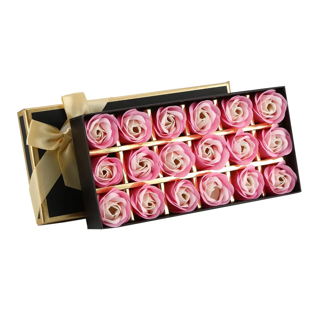 

18Pcs/Box Roses Soap Gift Box Rose Fragrance Wedding Decoration Essential Wedding Valentine'S Day Gift Box Gift For Girlfriend