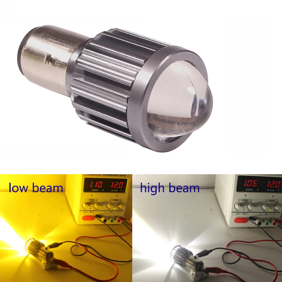 

NHAUTP 1 шт. H6 двухцветная BA20D светодиодный фара для мотоцикла белый + желтый супер яркий 2400LM скутермото светодиодный головной фонарь 12-80 в