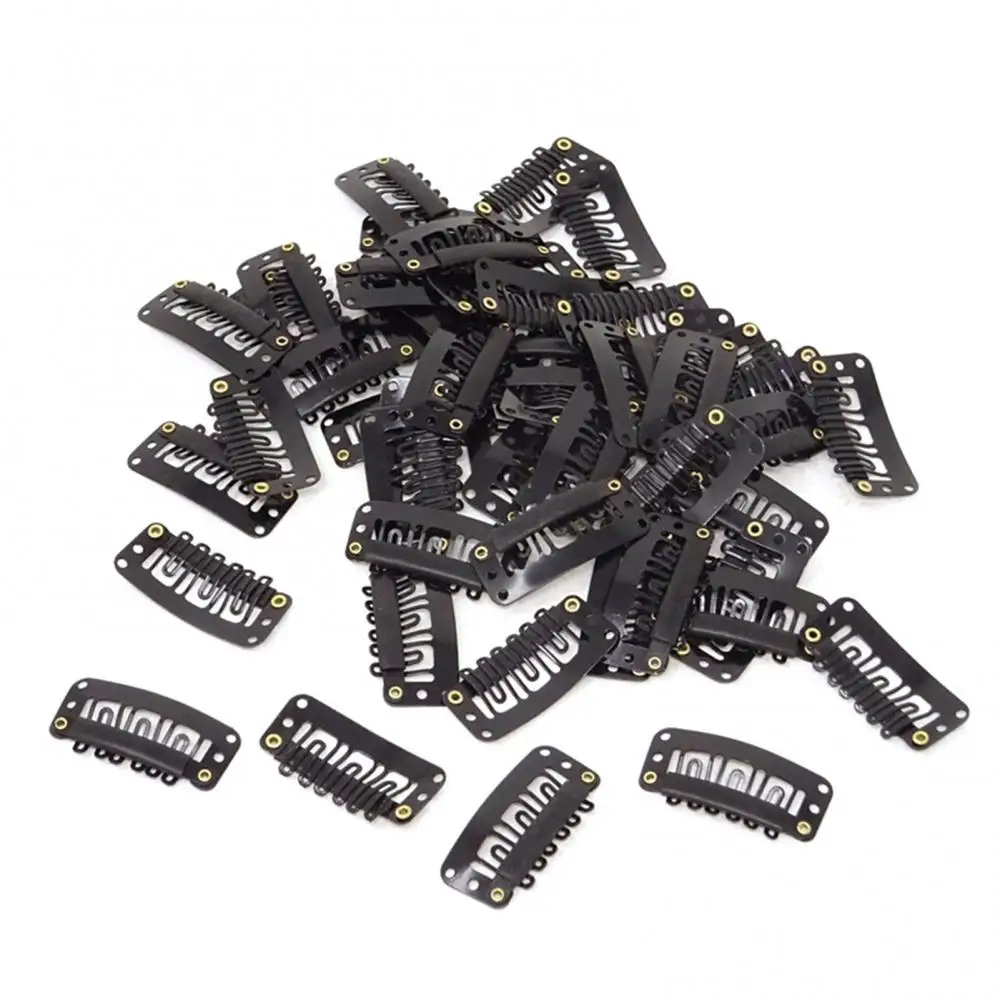 

50Pcs/Set 6-Teeth Non-slip Invisible Wig Faux Hair Extension Fixing Snap Clip