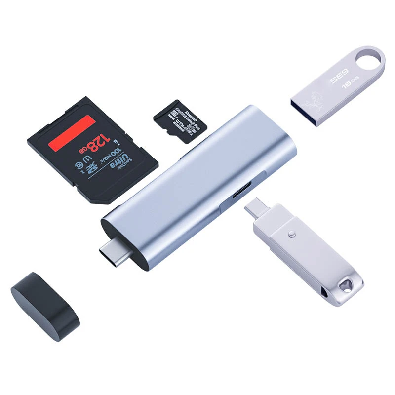 

Кардридер 4 в 1, USB 3,0 и Amp USB Type C для SD Micro SD TF кардридер, смарт-карта памяти Microsd кардридер для iPad OTG адаптер