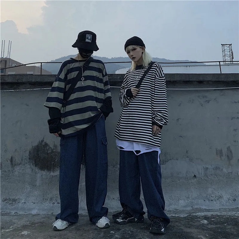 Джинсы NiceMix мужские в стиле ретро однотонные свободные тонкие джинсовые