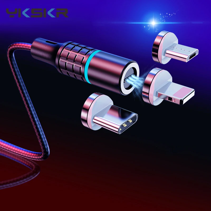 

3A Magnetic USB Cable Fast Charging USB Type C Cable Magnet Charger Data Charge Micro USB Cable Mobile Phone Cable USB Cord