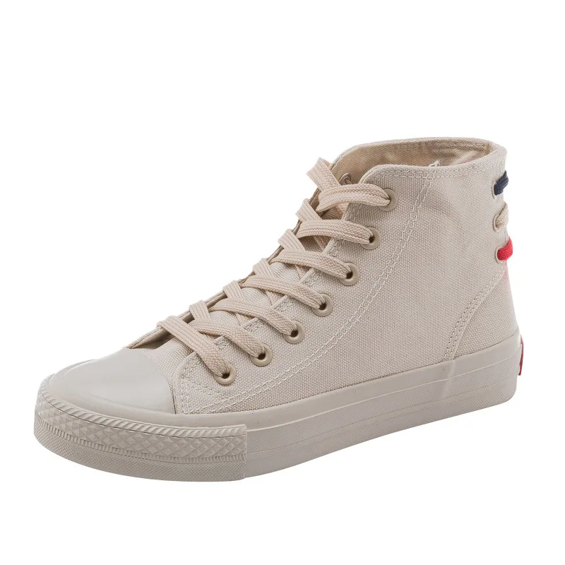 

Spring New High-top Canvas Shoes Woman Korean Version of Wild Hong Kong Flavor Retro Student Cloth Shoes Harajuku Ulzzang