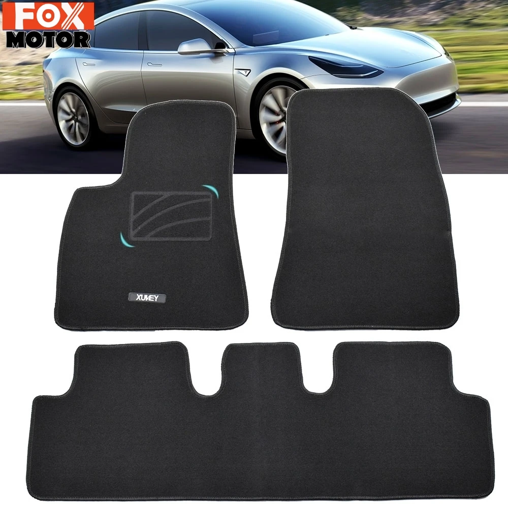 

Автомобильные коврики для Tesla Model 3 2017 2018 2019 LHD противоскользящая Передняя Задняя подкладка под заказ водонепроницаемый коврик без запаха
