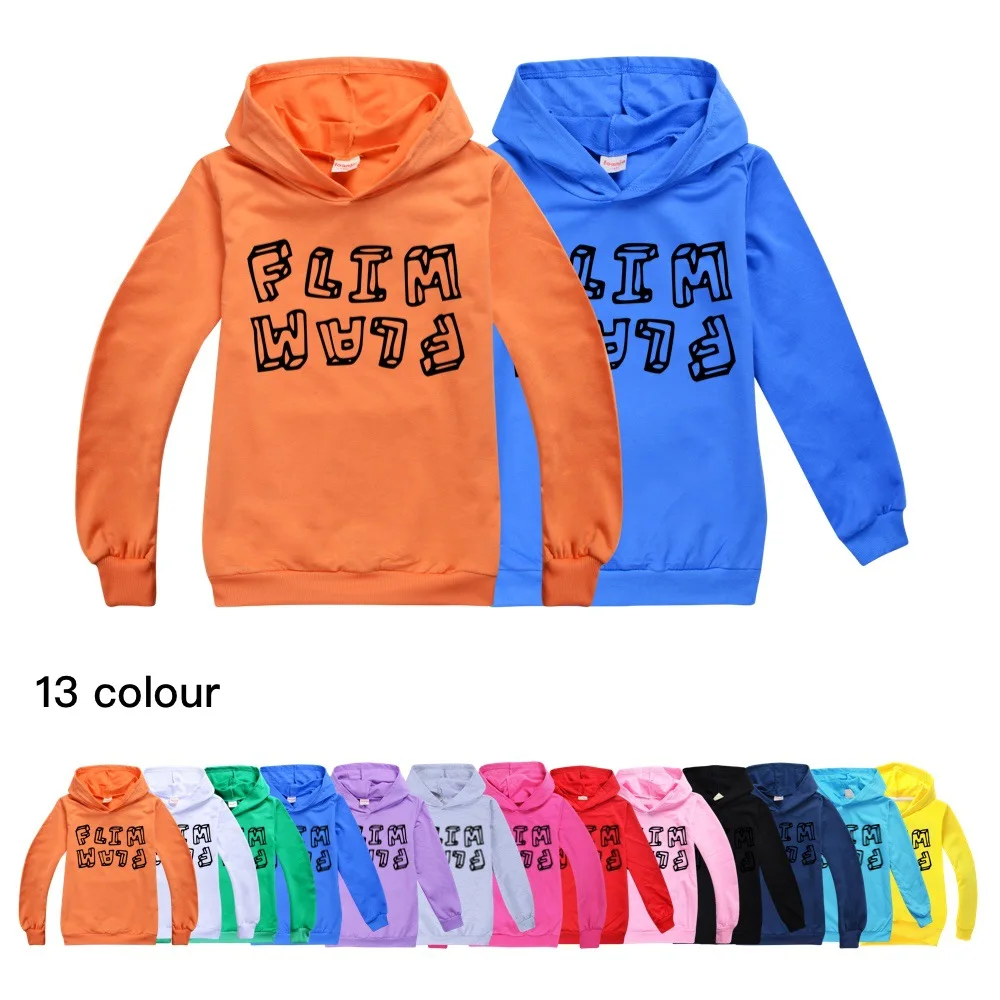 Flamingo Flim Flam Toddler Girl Fall Clothes 2021 Cotoon Bird Boys Long Sleeve Tops Fashion Clothes Boys Hooded Tops Funny Shirt