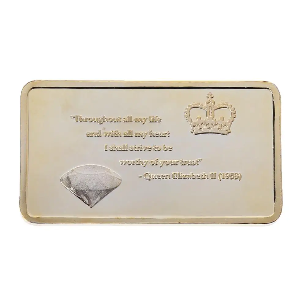 Королева Англии корона бриллиант Памятные золотые стержни сувенирная монета на