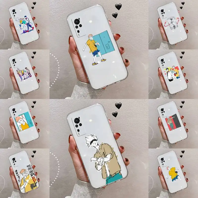 

Jujutsu Kaisen Phone Case Transparent For VIVO S 9 7 6 IQOO NEO 7 5 3 Z3 Z1 X E pro Soft TPU Clear Mobile bags