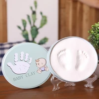 baby souvenirs newborn handprint footprint makers baby photo frame ink pad modeling clay toy for baby kids infant souvenirs gift