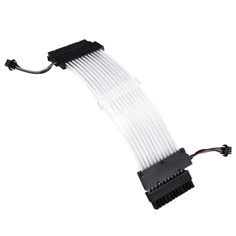 

PSU Extension Cable RGB Motherboard Extension ATX 24PIN,GPU Extension Double/Triple 8PIN PCI-E 6+2Pin Rainbow Cord PC Decoration