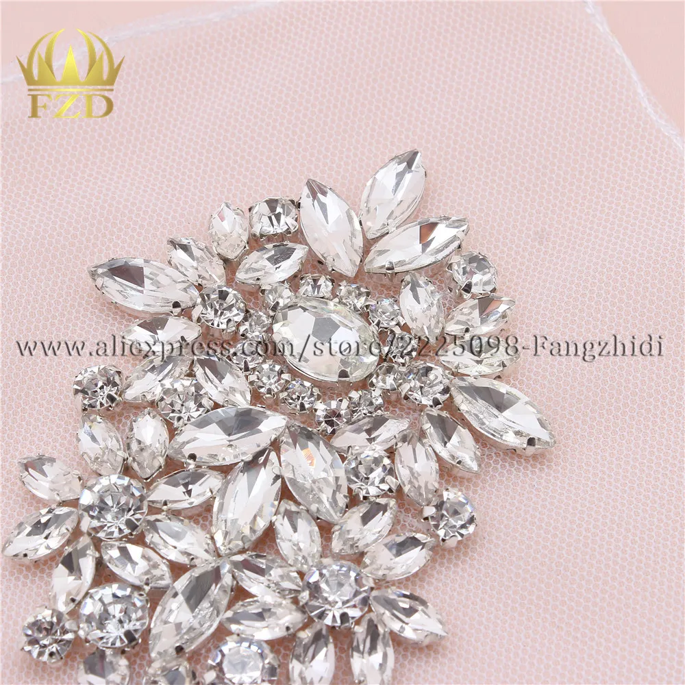 1 пара прозрачных страз для шитья расшитых кристаллами с железом бусинами