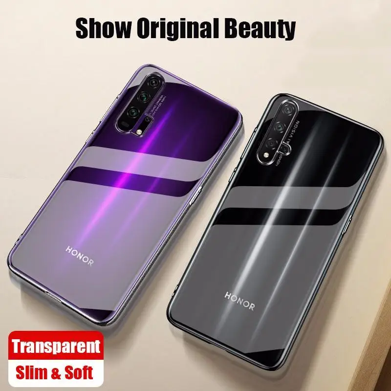 Чехол для Huawei Honor 30S 20 Pro 20S View Lite тонкий прозрачный силиконовый мягкий ТПУ