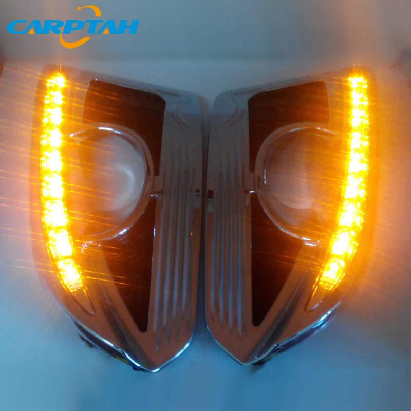 Светодиодный дневной светильник для Chevrolet Captiva 2014 2015 2016 Водонепроницаемый желтый