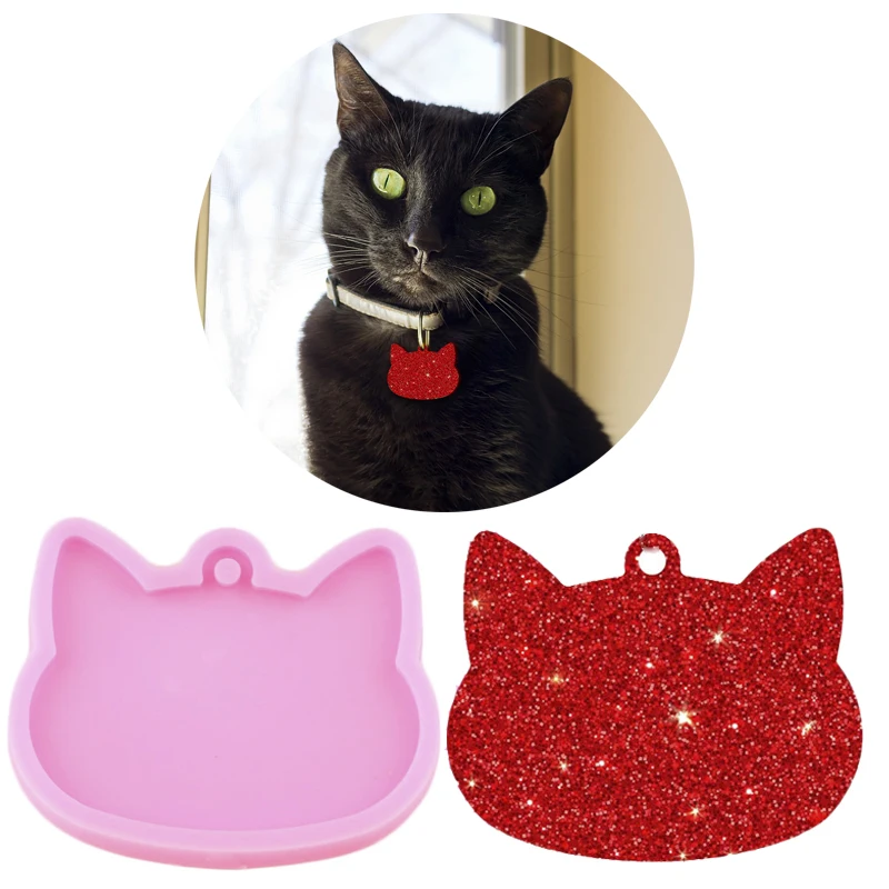

Cat Head Keychain Pendant Casting Silicone Mould DIY Crafts Jewelry Making Tool Crystal Epoxy Resin Mold Craft