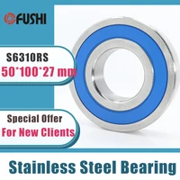 1pc s6310rs bearing 5010027 mm abec 3 440c stainless steel s 6310rs ball bearings 6310 stainless steel ball bearing