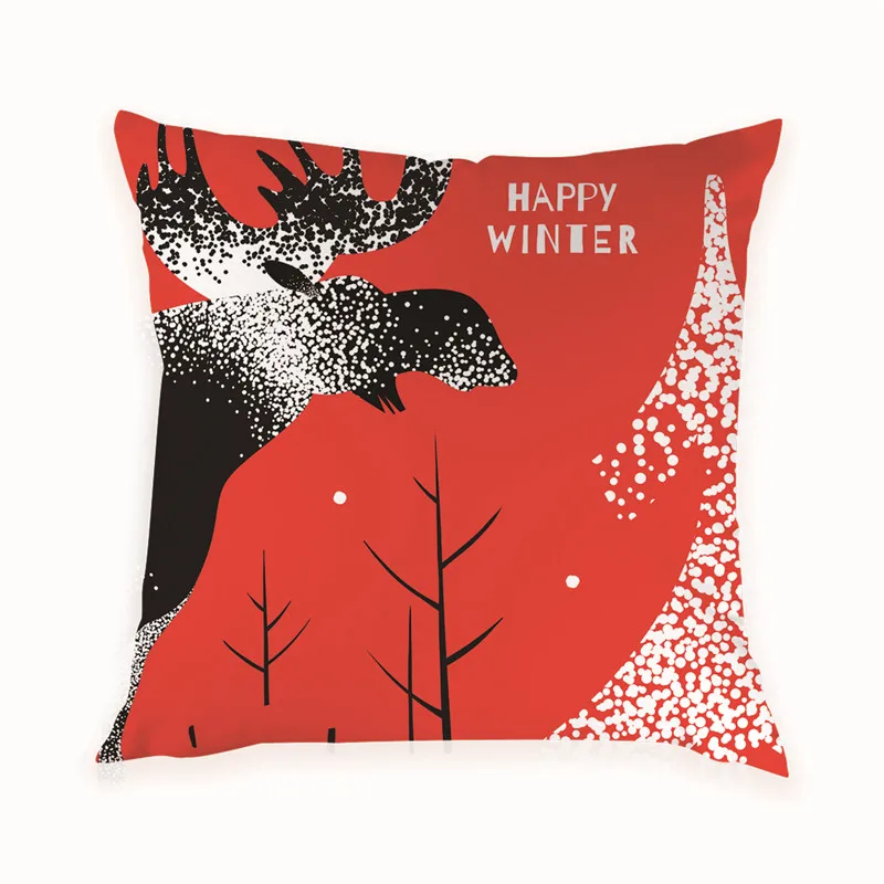 Ручная роспись с животным узором чехол для подушки чехлы домашнего декора олень