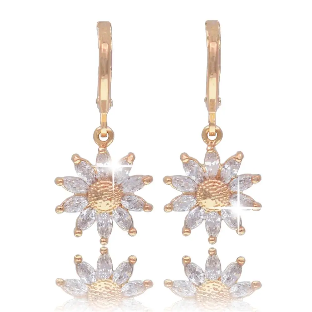 Модные Винтажные 585 розовое золото кристалл Бабочка кубический циркон простые