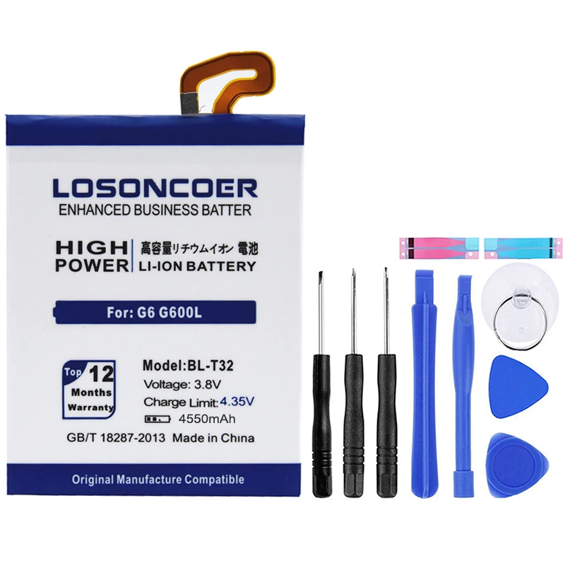 LOSONCOER 4550 мА/ч, BL-T32 Батарея для LG G6 G600L G600S H870 US997 VS988 H871 H872 H873 LS993 Батарея