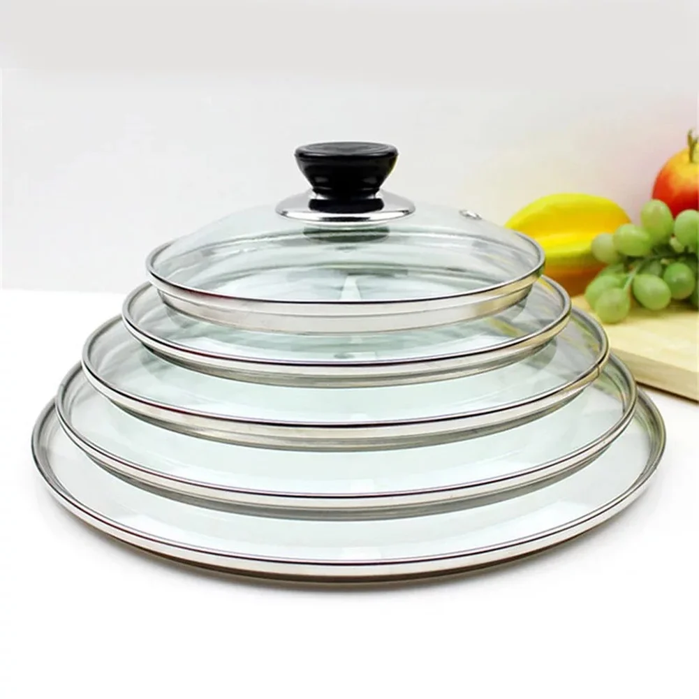 

Cookware Parts Tempered Glass Round Lid Frying Pan Cover Visible Vertical Lid 16-32CM Heat Resistant Instant Pot Accessories