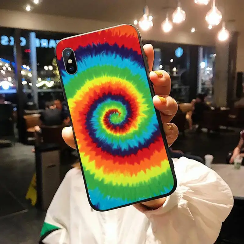 

Colorful pattern Tie dye painting Phone Case for iPhone 11 12 mini pro XS MAX 8 7 6 6S Plus X 5S SE 2020 XR shell