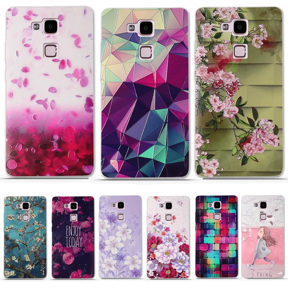 Чехол для телефона Huawei Mate 7 мягкий силиконовый чехол из ТПУ Ascend Mate7 защитный с