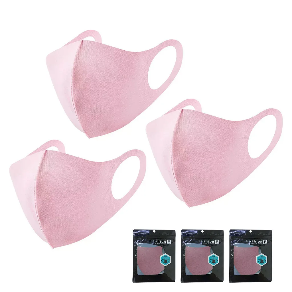 3 Layer Health Cycling Anti-Dust Cotton Mouth Face Mask Respirator Men Women 3PC black face mask Mascarillas caps washable | Безопасность