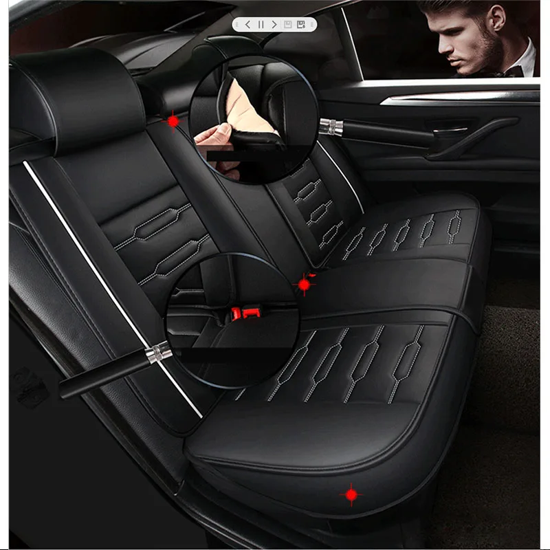 

Front+Rear Car Seat Cover for hyundai solaris accent elantra santa fe solaris sonata tucson 2020 2019 2018 seat cushion covers