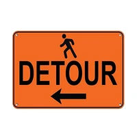 high intensity tin sign 8x12 left arrow pedestrian detournovelty sign funny outdoor indoor sign metal funny warning signs
