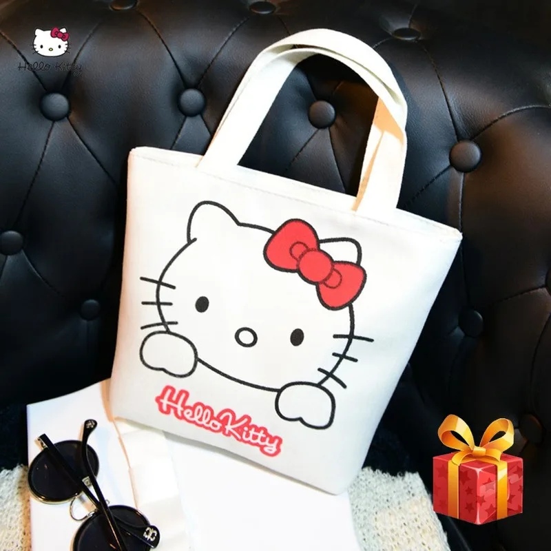Hellokitty модные дамские сумки, Курьерская сумка Портативные Сумки Холщовая Сумка женская мультяшная клатч женская сумка для покупок