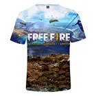 Футболка унисекс с 3D-принтом игры Free Fire, модная уличная одежда для мужчин и женщин, футболка с круглым вырезом и коротким рукавом, 2021