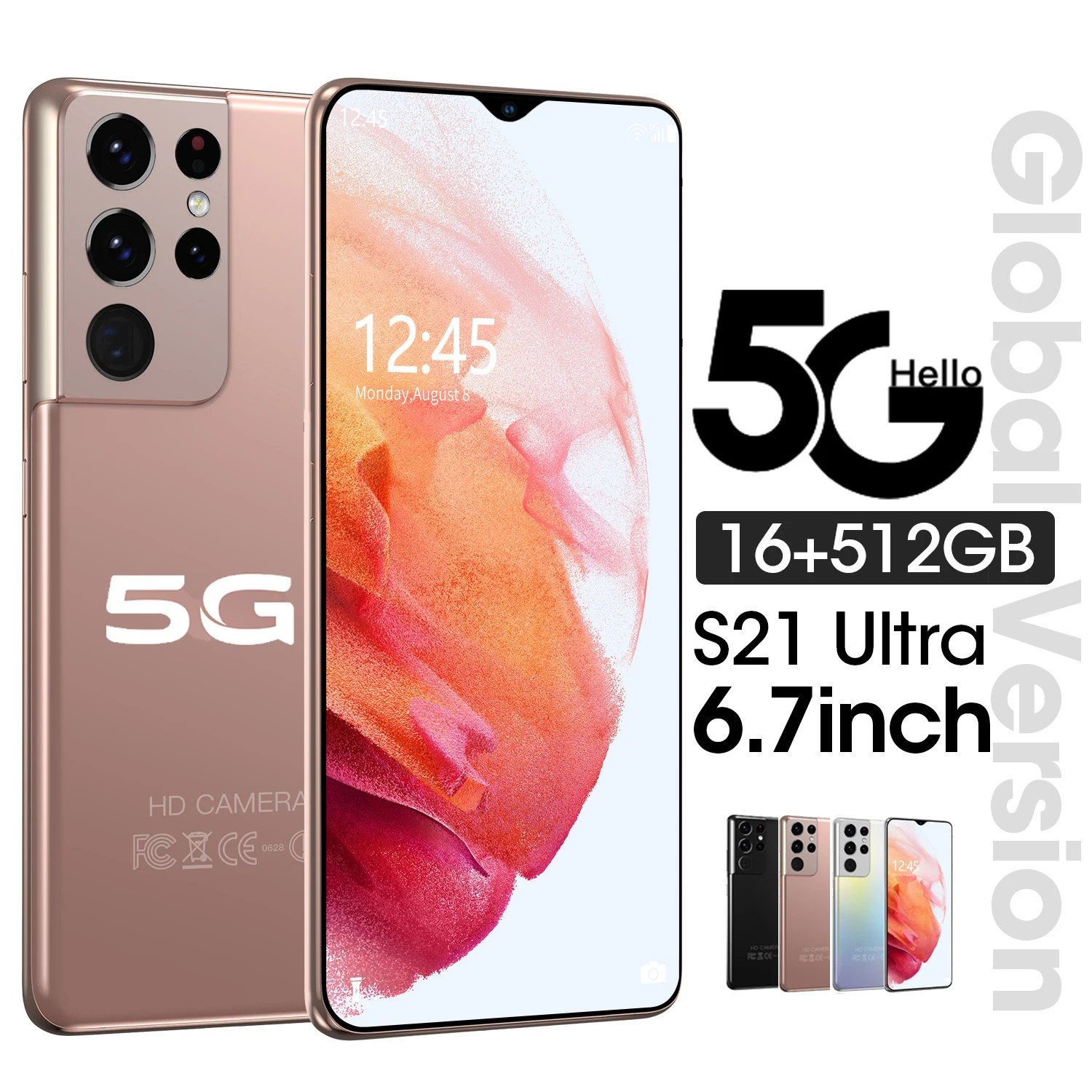 

Смартфон S21 Ultra, Android 6,7, 512 дюйма, 16 + 6000 ГБ, мАч